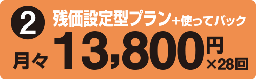 2.残価設定型プラン+使ってバック